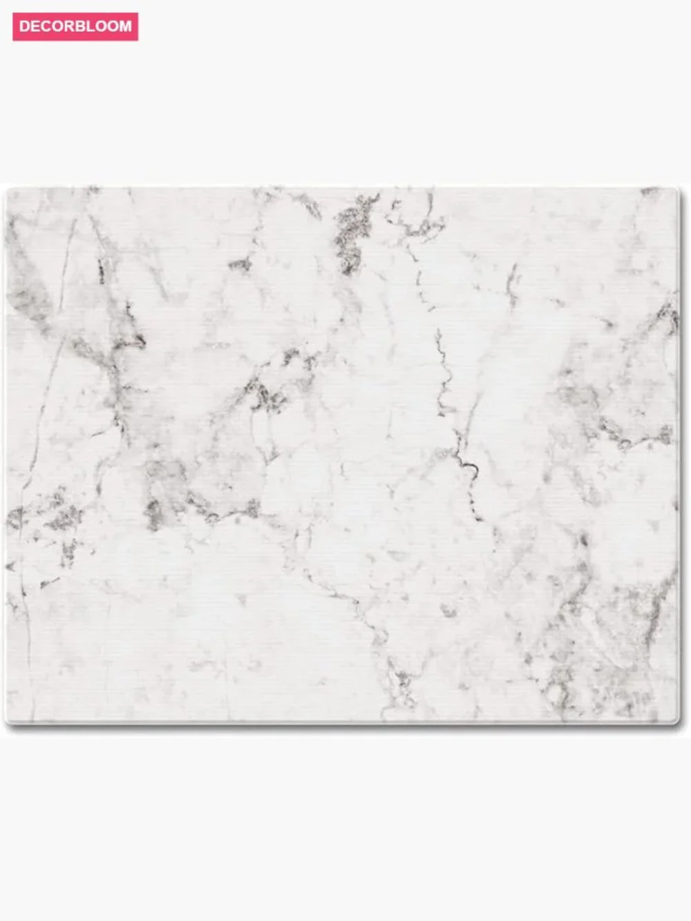 White Marble Design 15x12 Tempered Glass Cutting Board Charcuterie Dishwasher